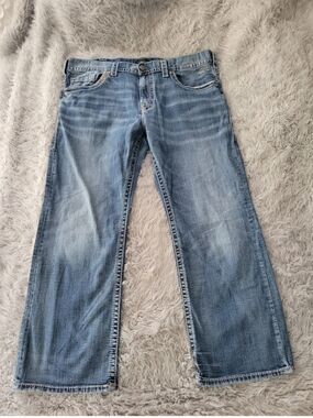 Vintage Y2k Silver Jeans Co Zac 40x30 Blue Relaxed Fit Straight Leg Medium Wash